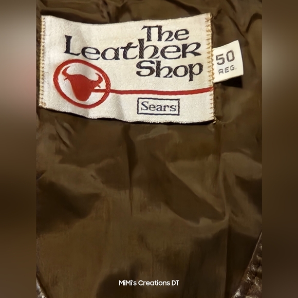 Vintage Brown Leather Shop Leather Western Style Vest from Sears. - Picture 2 of 11